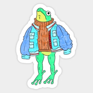 jumper frog Sticker